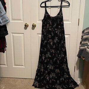 Torrid Black and Pink Floral Maxi Dress